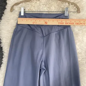 Aeropostale High Waist Crossover Flare Yoga Pants Dusty Blue Y2k Atheltic thumbnail 3