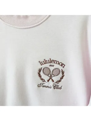Lululemon Heavyweight Fleece Pullover Tennis Club Strawberry Milkshake Sz Small thumbnail 3