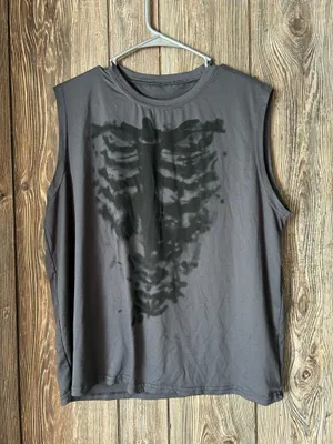 Romwe Skeleton Muscle Tee thumbnail 1