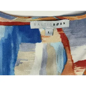 Baltic Born Morgan Kimono Maxi Dress XL Blue White Floral Abstract Peasant thumbnail 6