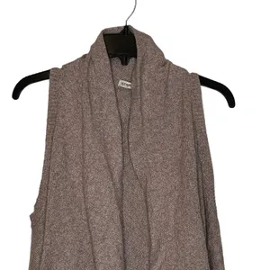 Old Navy Knit Sweater Vest Open Front Shrug Cardigan‎ Sleeveless Women Small Tan thumbnail 2