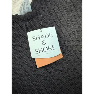 Shade & Shore Black Ribbed Knit Maxi Dress Swim Cover Side Slit XS‎ 0-2 NWT thumbnail 3