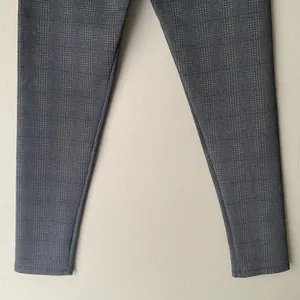 Zara sz XS gray plaid high waisted career slacks‎ thumbnail 2