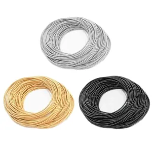 NEW‎ 2 mm Gold Plated Stainless Steel 316L Stackable Guitar String Bracelets thumbnail 11