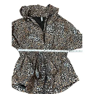 Free People Run Wild Hooded Jacket in‎ Leopard Sz Small thumbnail 12