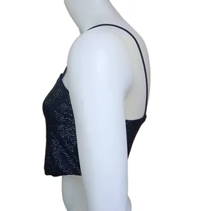 Rue 21 Black Sequined Handkerchief Cropped Top (M) thumbnail 5