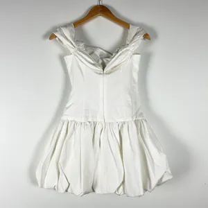 Meshki Giovanna Cotton Stretch Off The Shoulder Rosette Applique Mini Dress S thumbnail 4