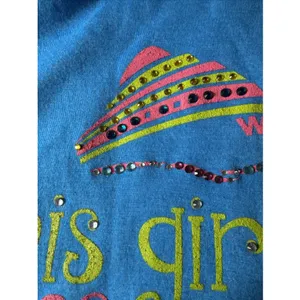 District Made Cruising with Friends T-shirt Women's XL Blue Graphic Print Top thumbnail 7