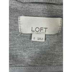 LOFT Cotton Knit Blazer Women S Heather Gray‎ Single Button Patch Pocket Jacket thumbnail 5