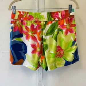 Future Collective Alani Noelle Tropical Floral Linen Blend Shorts Multi Color Sm thumbnail 2