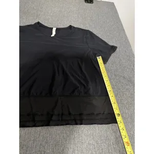 Lululemon Women Sole Training Short Sleeve Shirt Sheer With Ruffle Detail Sz 12 thumbnail 7
