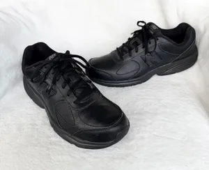 New Balance Womens 575 Athletic Shoes Size 10 Black Leather WW575BL2 Walking thumbnail 1