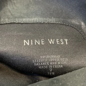 Nine West Black Leather Side Zip Heel Knee High Boots 7.5 thumbnail 5
