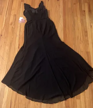 Women’s STACEES Formal Black Sweetheart Sweep Train Dress Size 12 Bust 39 New thumbnail 8
