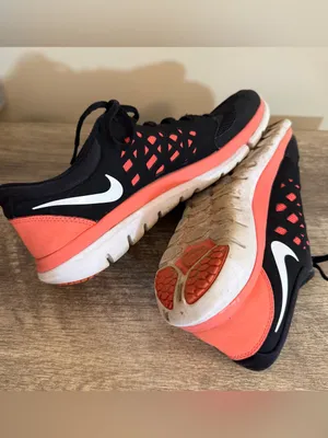 Nike Flex Run Sneakers 709021-003 Women’s Size 7.5 Lace Up Orange Black thumbnail 7