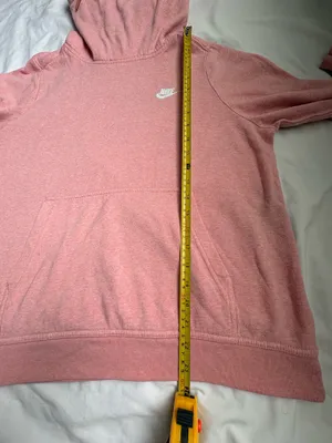 Nike Pink Women Crewneck Hoodie With White Swoosh L thumbnail 8