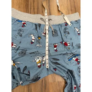 L.L.Bean Ski Snow Print Pajama Lounge Pants XL Blue 100% Cotton‎ Sleepwear NWOT thumbnail 9