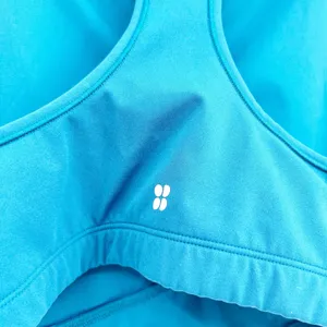 Sweaty Betty Womens Teal Blue Power Contour Zip Bra Racerback‎ Sports Bra XXL thumbnail 4