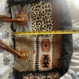 Myra Telluride‎ Tote Southwestern Aztec Animal Print Canvas Bag thumbnail 9