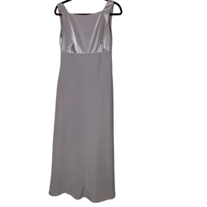Talbots Petites Lavender Satin Maxi‎ Dress Bridesmaid Formal Evening Size 8 thumbnail 3