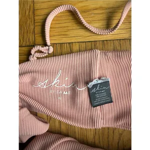 Same Swim $258 Ribbed Bandeau Bikini Set, Size XS, Blush Pink, EUC thumbnail 7