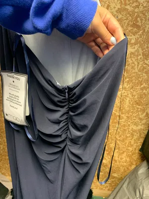 Macy's Blue Prom Dress thumbnail 4