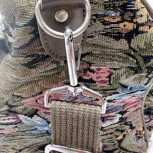 Vintage Tapestry Jacquard Duffle Bag by Leisure Handles and Shoulder Strap Small thumbnail 7