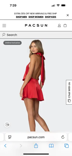 Edikted Scarf Halter Open Back Mini Dress thumbnail 2