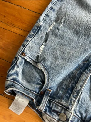 ☀️3/$25 Abercrombie & Fitch Jeans 90s Straight Ultra High Rise ripped jeans 4 thumbnail 4