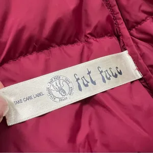 Fat Face Lightweight Puffer Coat Down Jacket Navy Burgundy Size Medium thumbnail 7