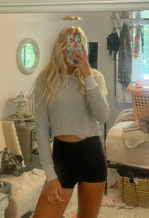 Grey Long Sleeve Top Gray Size L thumbnail 1