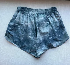 Lululemon Hotty Hot Short Long 4" Azurite Mint Tint Multi / Mystic Green 8 tall thumbnail 5