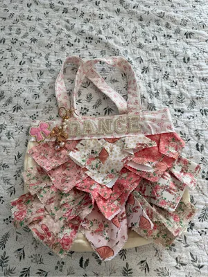 Handmade Bag With Handkerchief “Dance” Lover Tote Canvas Bag thumbnail 15