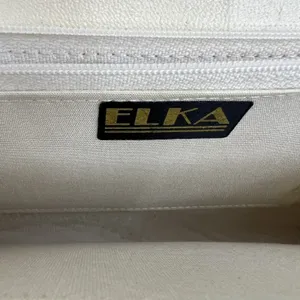 Elka Small Handbag Clutch Cream Metal Mesh Vintage Gold Tone Chain Evening Bag thumbnail 11