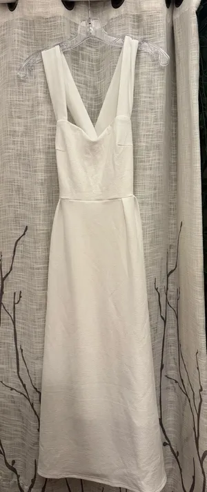 White Square Neck Dress thumbnail 1