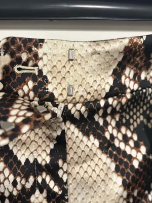 Express Snake-Print Paperbag Trousers in Beige, Black and Brown thumbnail 6