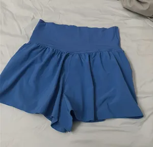 OFFLINE by Aerie Flowy Crossover Shorts in Blue thumbnail 1