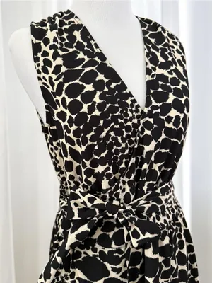 NWT Who What Wear Swirling Leopard Wrap Ruffle High Low Maxi Dress XS thumbnail 7