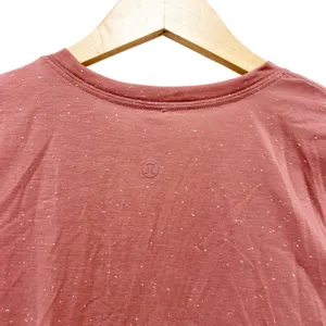 Lululemon Speckled Mauve Short Sleeve T Shirt Sz 4 thumbnail 3