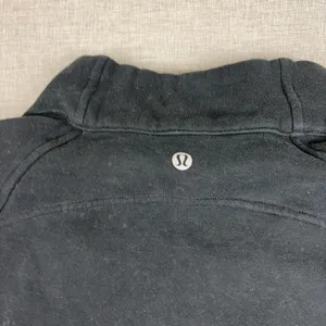 Lululemon Sweatshirt Womens Small Black 1/4 Zip Fleece Cropped Pullover Logo thumbnail 6