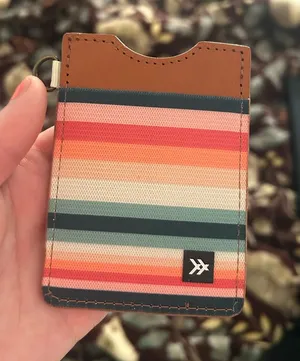 Striped Card Sleeve Wallet thumbnail 1