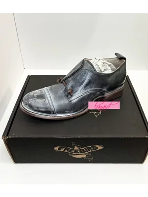 Freebird by Steven Mabel Leather Oxfords Distressed Edgy Grey Steampunk Loafers Flats 10 thumbnail 8