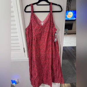 Joie Limited Edition V-Neck Ladies Maxi Tiered Skirt Red Dress thumbnail 4