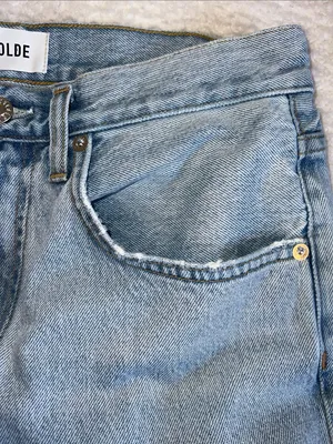 AGOLDE Cinched Hem Loose Taper Jeans Light Wash‎ Size 27 thumbnail 12
