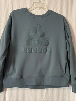 Reebok Gray Embossed Logo Sweatshirt (M) thumbnail 1