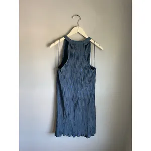 Angie NWT Slate Blue Star Print Pleated Sleeveless Dress Size M Boho Twee thumbnail 3