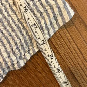 Max Studio striped crinkle boho crop blouse small thumbnail 7