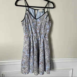 Anthropologie Greylin blue floral sheath dress‎ size small spring summer thumbnail 3