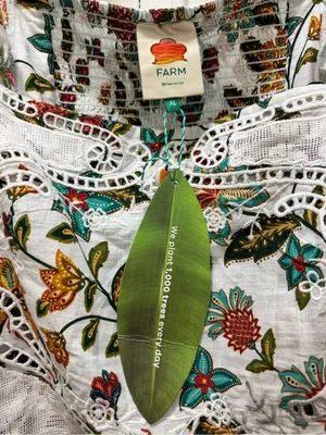 Nwt $198 Farm Rio Off-White Lace Botanicals Blouse Xl thumbnail 7