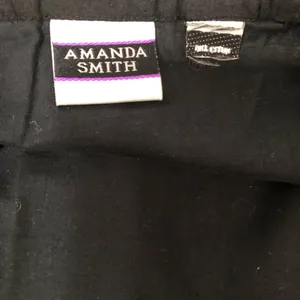Vintage 90s y2k Amanda smith floral‎ embroidered black pink skirt waist 38” thumbnail 2